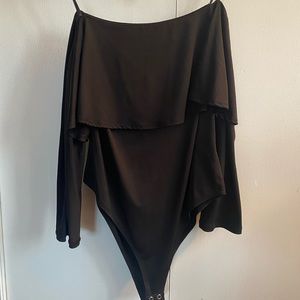 Off The Shoulder Ruffle Bodysuit